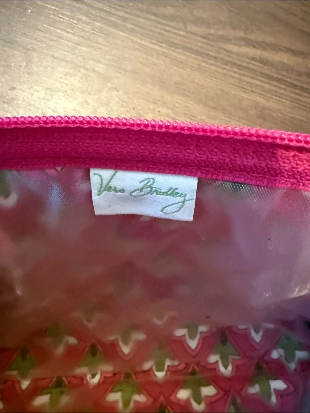 Vera Bradley Hot Pink Quilted Floral Paisley Makeup Bag-small